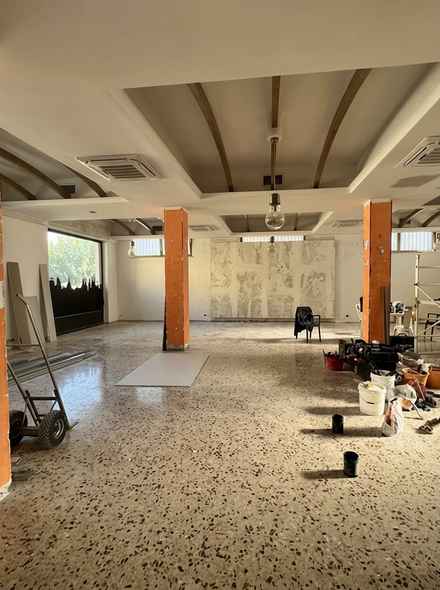 Cantiere in corso prima del completamento